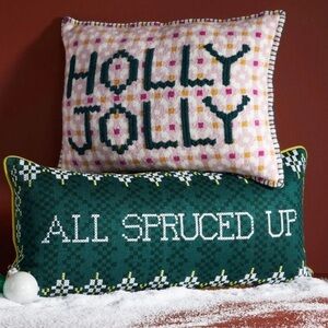 - Anthropologie NWT “ALL SPRUCED UP” Holiday Pillow